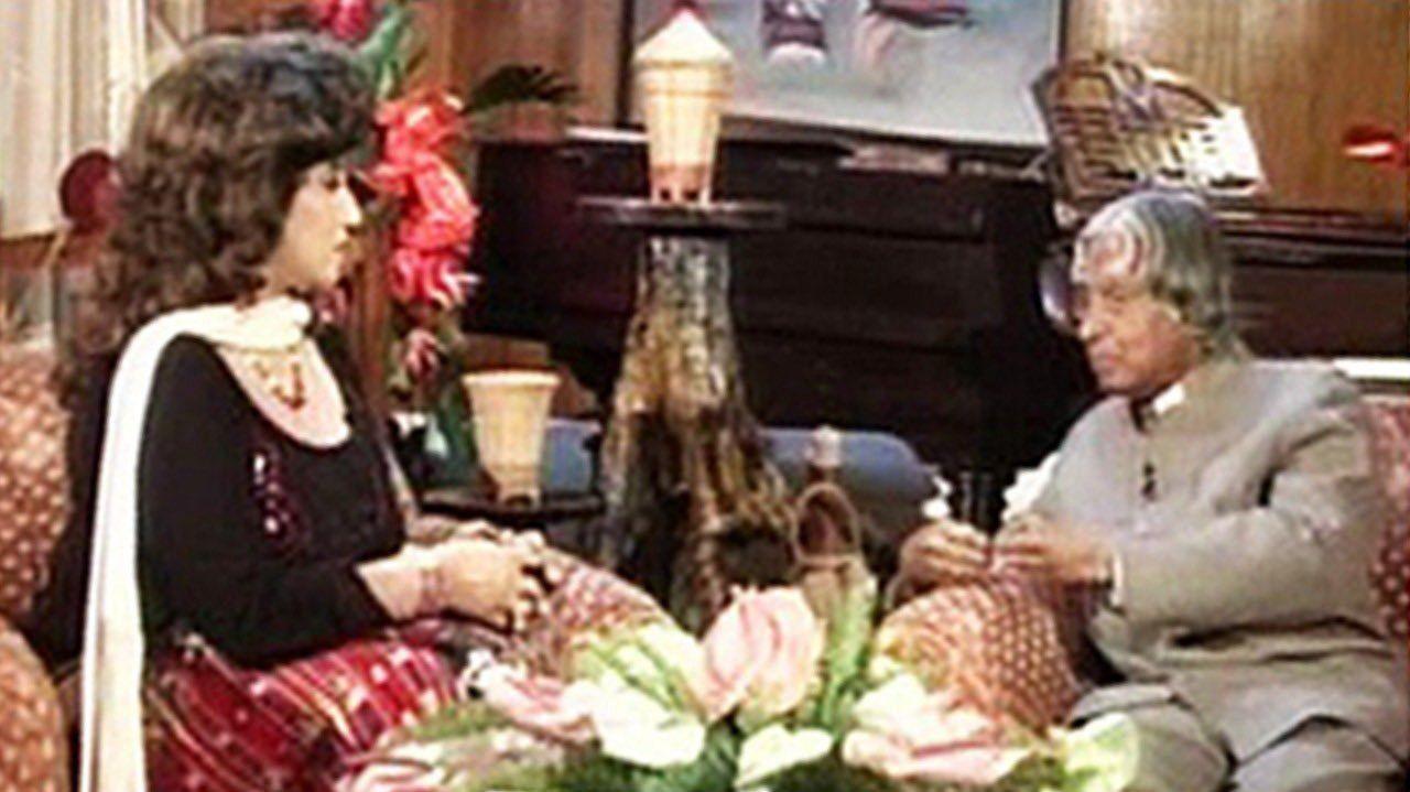 Manoranjana Gupta interviewing Former President Dr. A.P.J.Abdul Kalam